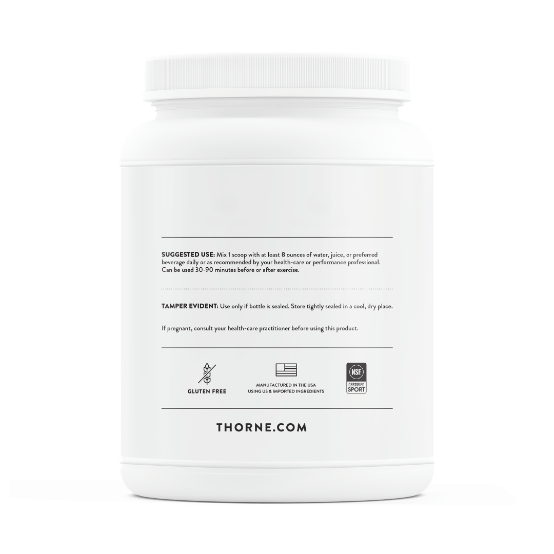 Thorne Creatine Monohydrate by Thorne unflavoured creatine powder tub for daily sports nutrition and performance support.