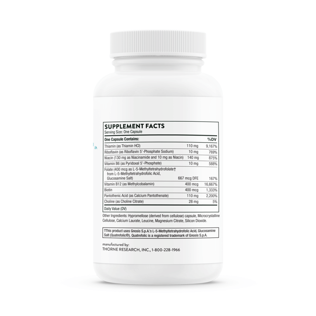 Basic B Complex by Basic Supplements B-complex vitamin capsules, premium dietary supplement bottle, front label packaging.