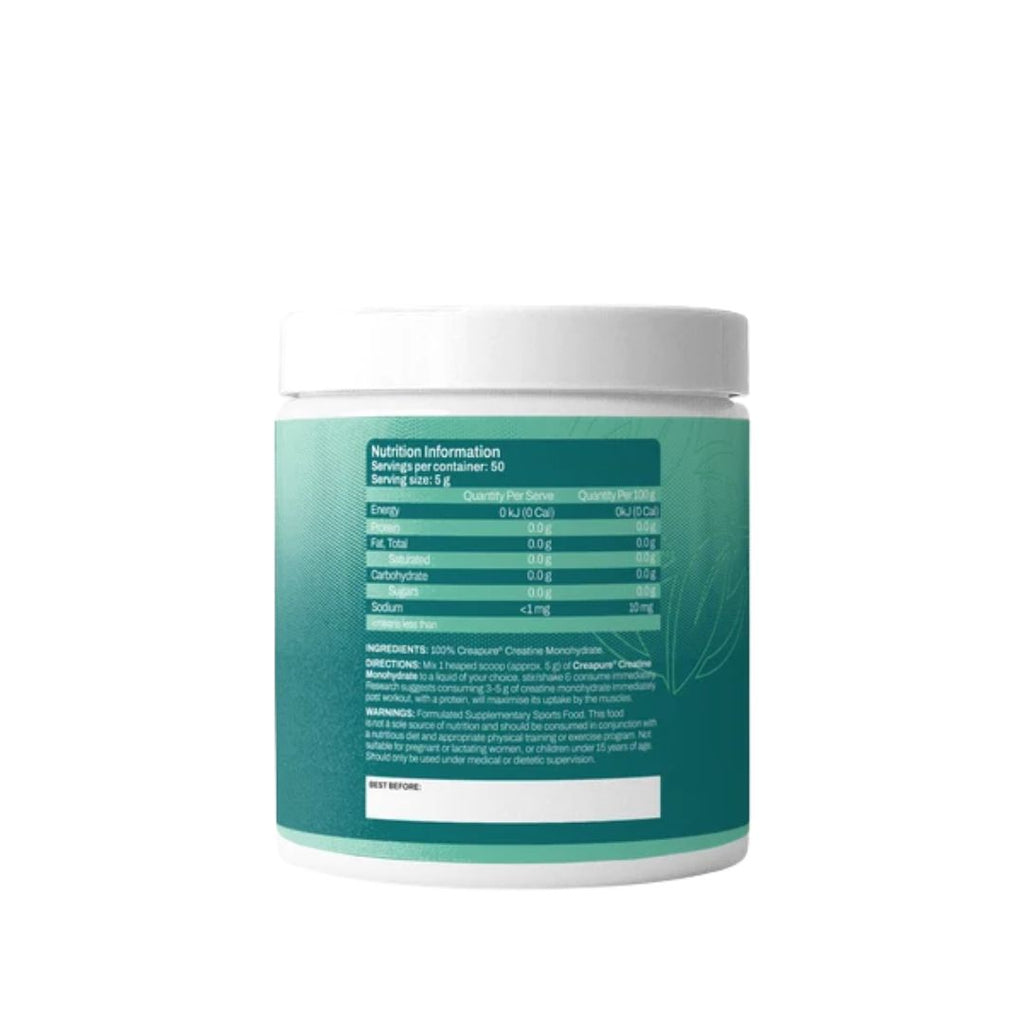 ATP Science Creapure® Creatine Monohydrate powder, formulated to support muscle strength, power output and exercise performance.