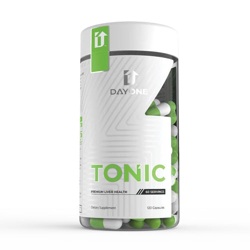 Day One TON1C liver support supplement with NAC, TUDCA, milk thistle, Schisandra extract, vitamin E, zinc, selenium and vitamin B12.