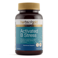 Herbs Of Gold Activated B Stress supplement featuring activated B vitamins, Holixer™ Holy basil extract and vitamin C in a convenient daily tablet.