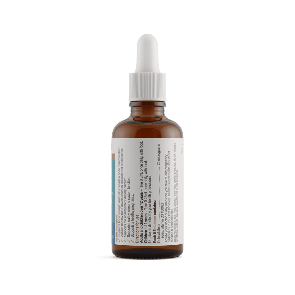 Herbs of Gold Vitamin D3 1000 Liquid vegan pineapple flavoured vitamin D3 supplement