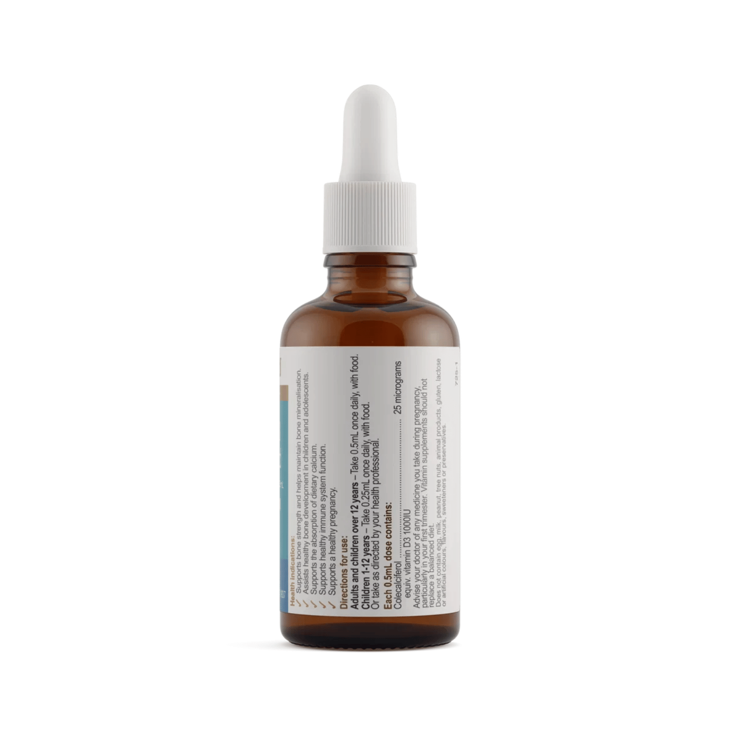 Herbs of Gold Vitamin D3 1000 Liquid vegan pineapple flavoured vitamin D3 supplement
