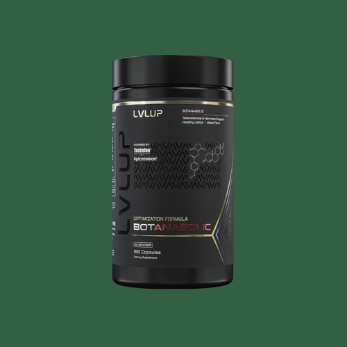 LVLUP Health Botanabolic capsules featuring Tongkat Ali, Shilajit, Cistanche, Epicatechin, Icariin, zinc and boron for hormonal and performance support.