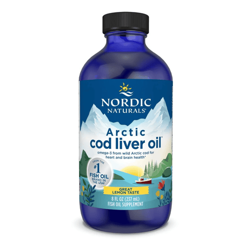 Nordic Naturals Arctic Cod Liver Oil liquid with wild Arctic cod, EPA, DHA and naturally occurring vitamins A and D.