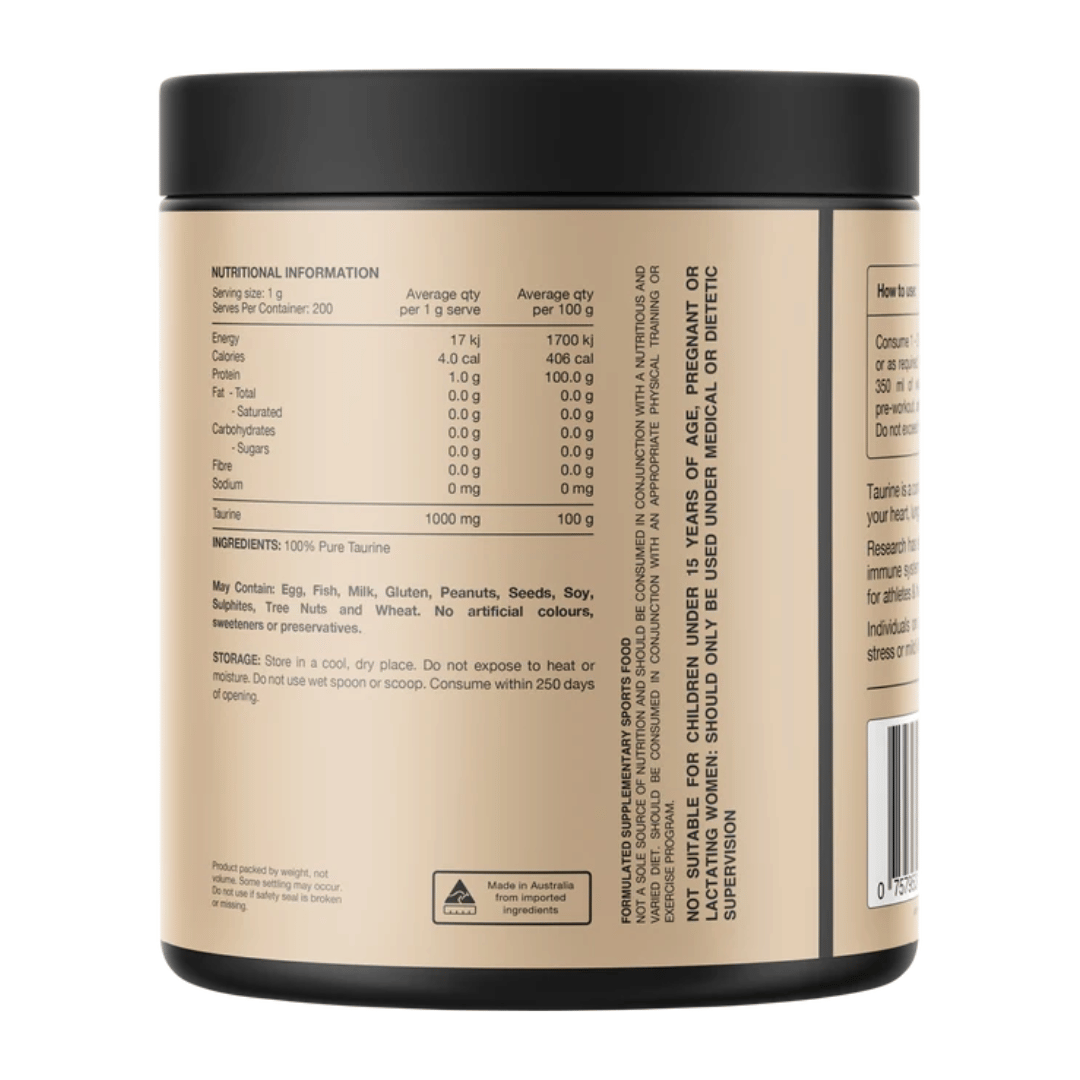 Switch Nutrition L-Arginine 100% pure amino acid powder providing 1,000 mg per serve.