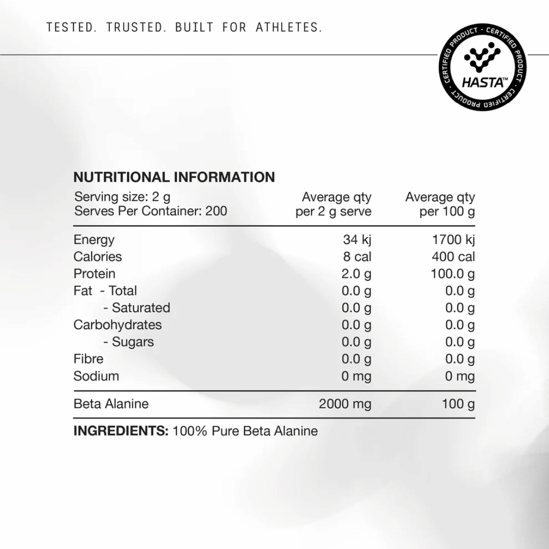 Switch Nutrition Beta-Alanine HASTA Certified powder