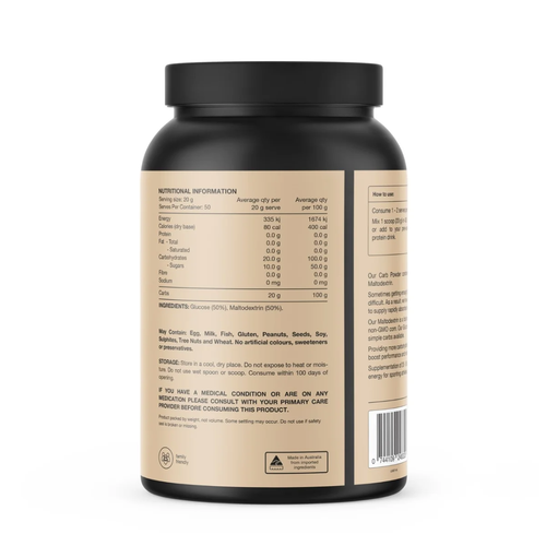 Switch Nutrition Carbohydrates sports energy powder with glucose and maltodextrin.