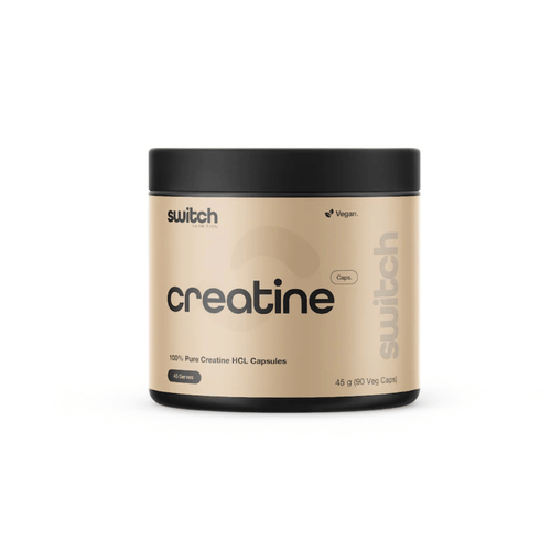 Switch Nutrition Creatine HCL capsules providing 1,000 mg creatine hydrochloride per serve.