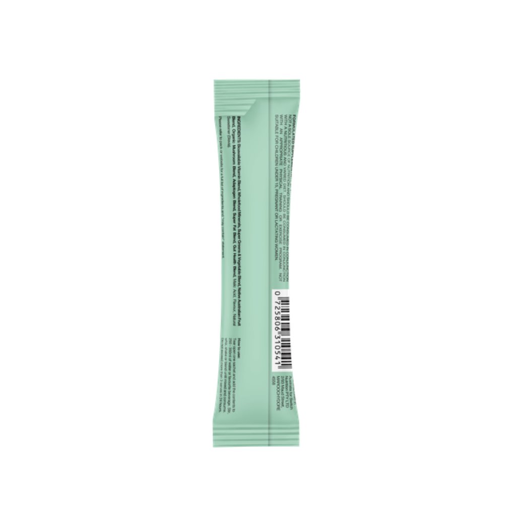 Switch Nutrition Greens daily super greens powder with probiotics, vitamins and functional ingredients.