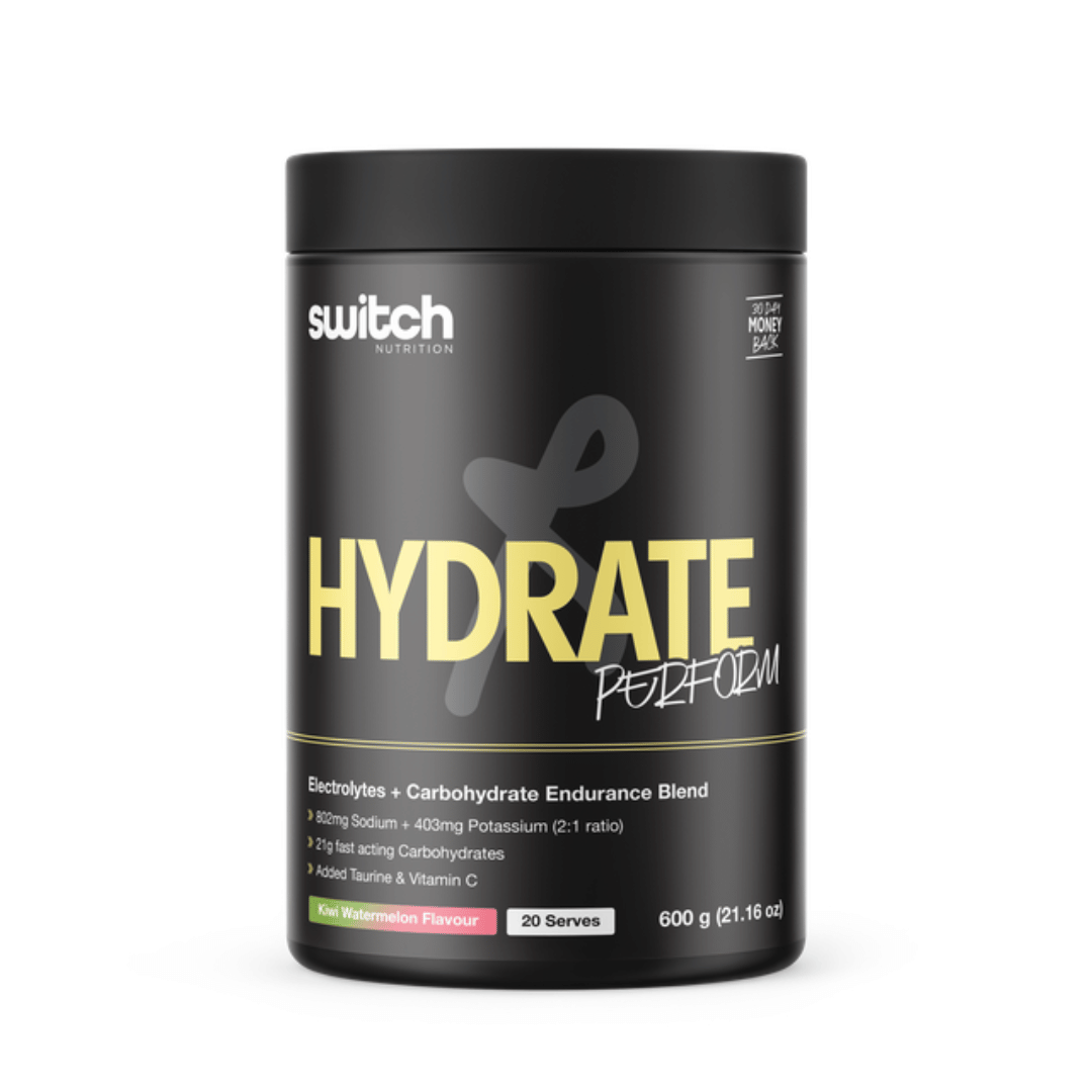 Switch Nutrition Hydrate Perform carbohydrate and electrolyte powder for endurance and hydration.