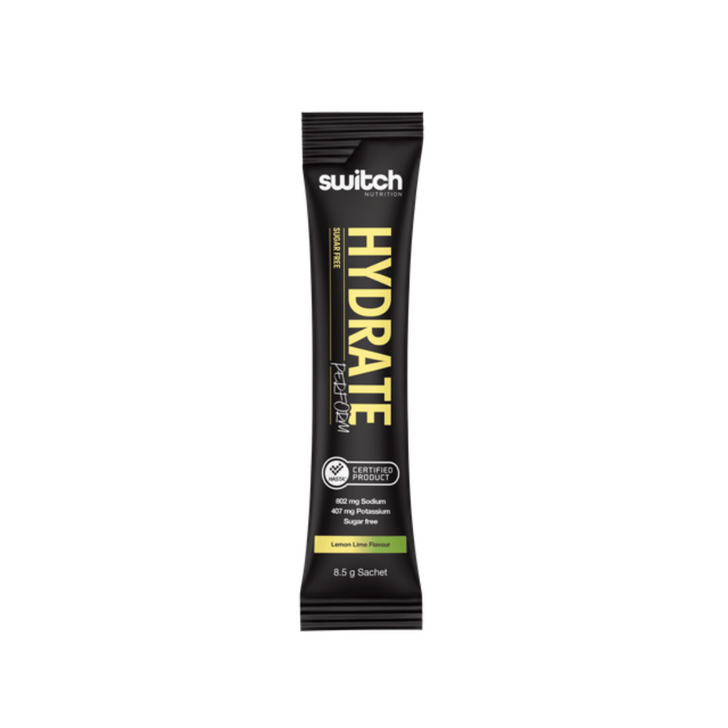 Switch Nutrition Hydrate Perform Sugar Free high-sodium electrolyte powder for endurance training.