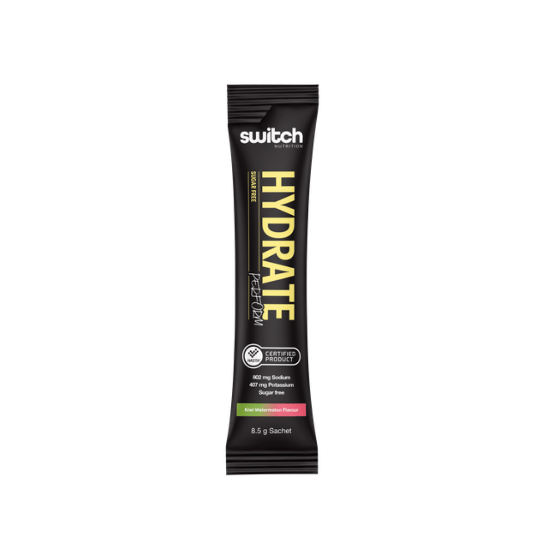 Switch Nutrition Hydrate Perform Sugar Free high-sodium electrolyte powder for endurance training.