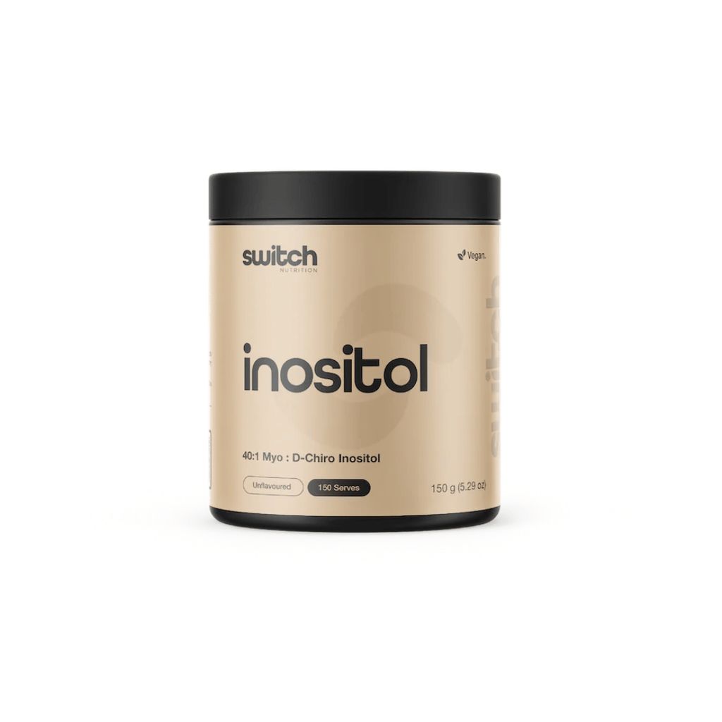 Switch Nutrition Inositol powder with Myo-Inositol and D-Chiro Inositol in a 40:1 ratio.