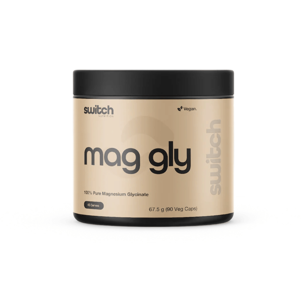Switch Nutrition Magnesium Glycinate capsules providing 300 mg elemental magnesium per serve.