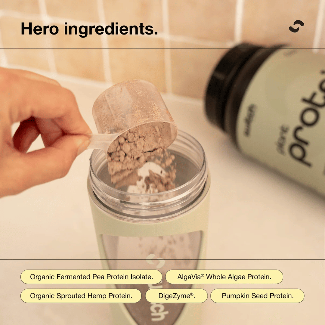 Switch Nutrition Plant Protein vegan protein powder with organic plant proteins and DigeZyme® digestive enzymes.