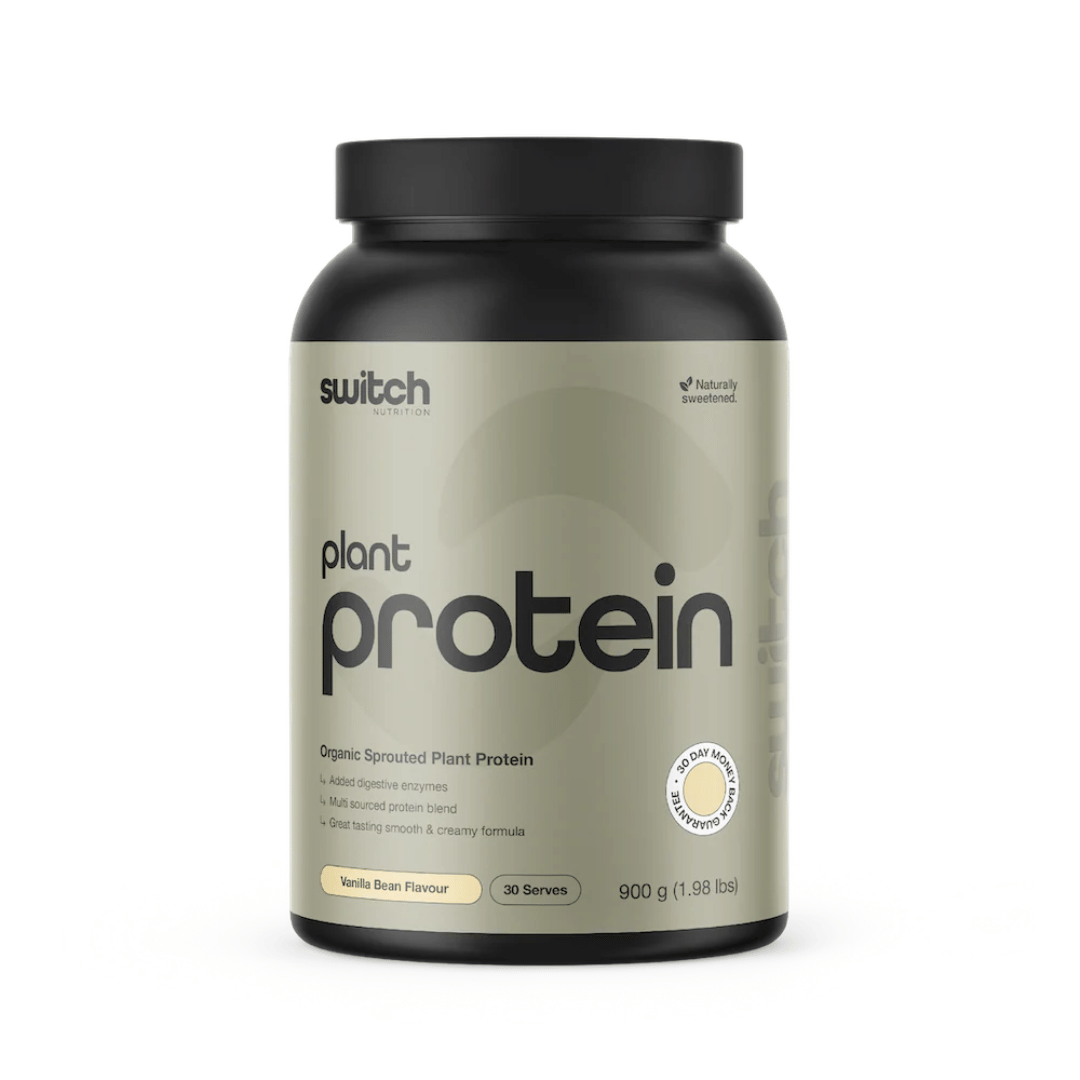 Switch Nutrition Plant Protein vegan protein powder with organic plant proteins and DigeZyme® digestive enzymes.