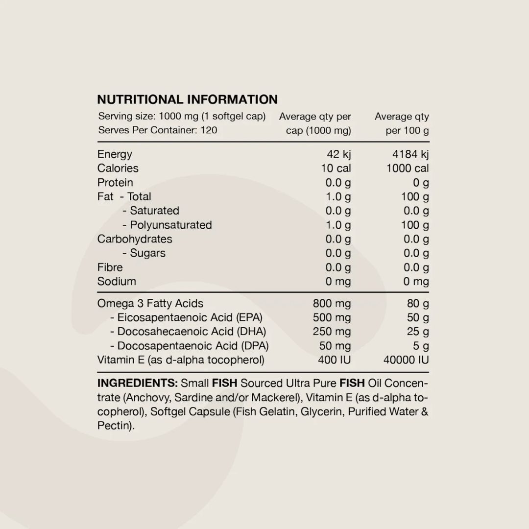 Switch Nutrition Ultra Fish Oil high-strength omega-3 softgel capsules.