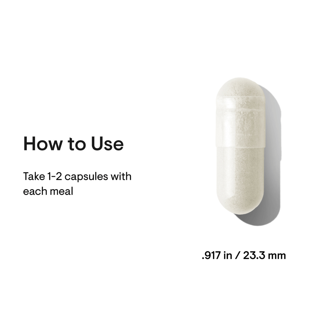 Thorne Advanced Digestive Enzymes by Thorne, digestive enzyme capsules in premium supplement bottle with front label packaging.