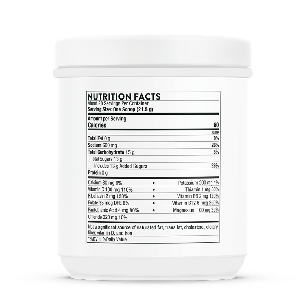 Thorne Advanced Electrolytes by Thorne, electrolyte powder in premium supplement container with front label packaging.
