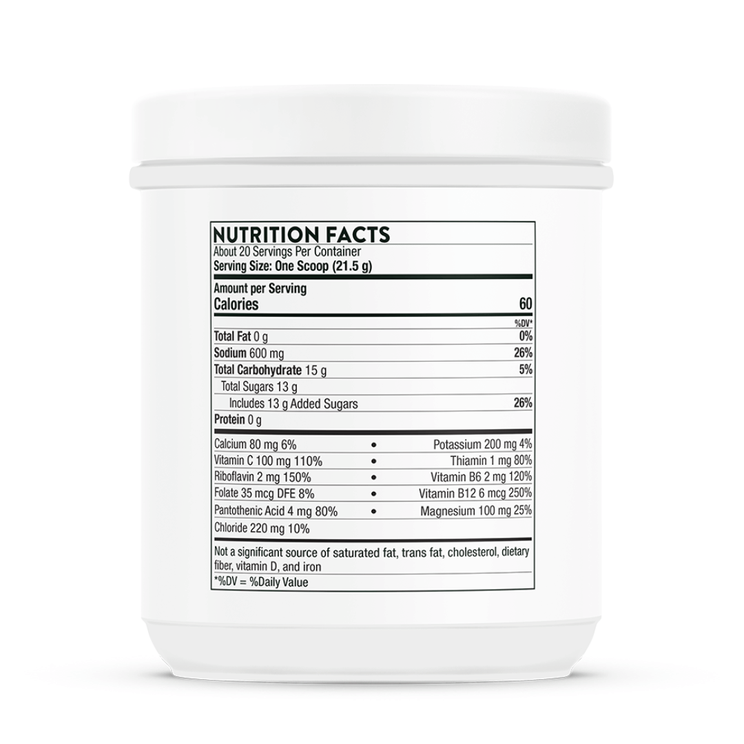 Thorne Advanced Electrolytes by Thorne, electrolyte powder in premium supplement container with front label packaging.