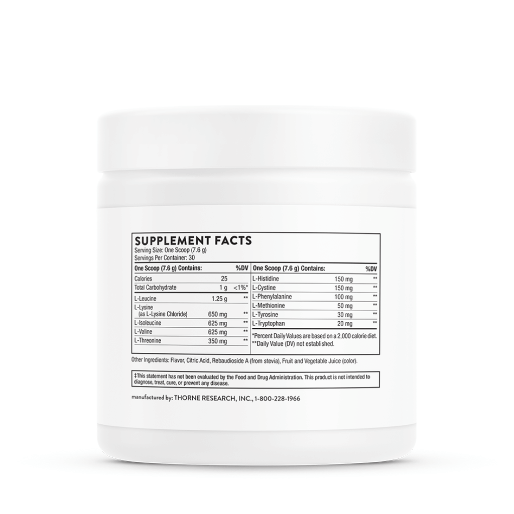 Thorne Amino Complex by Thorne, amino acid capsules in premium supplement bottle with front label packaging