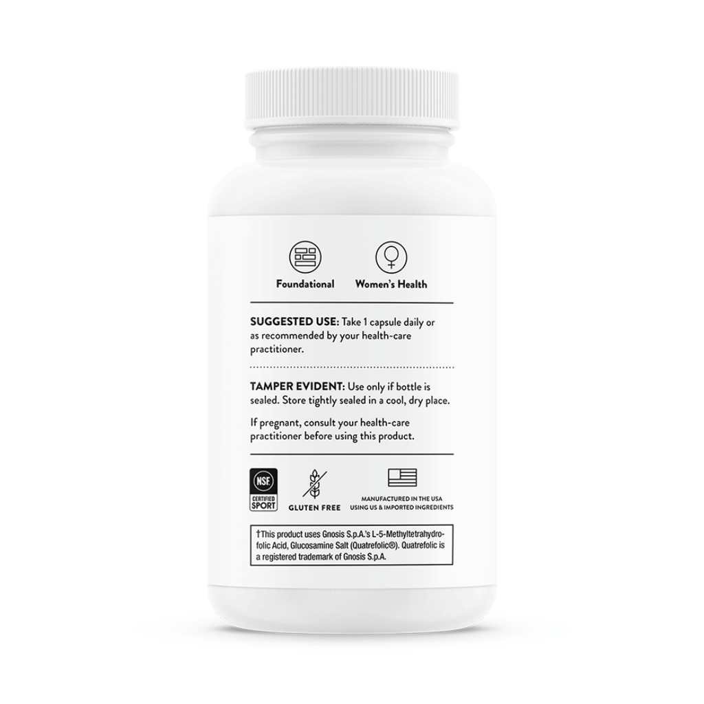 Thorne B-Complex #6 by Thorne, vitamin B complex capsules in supplement bottle with front label packaging.