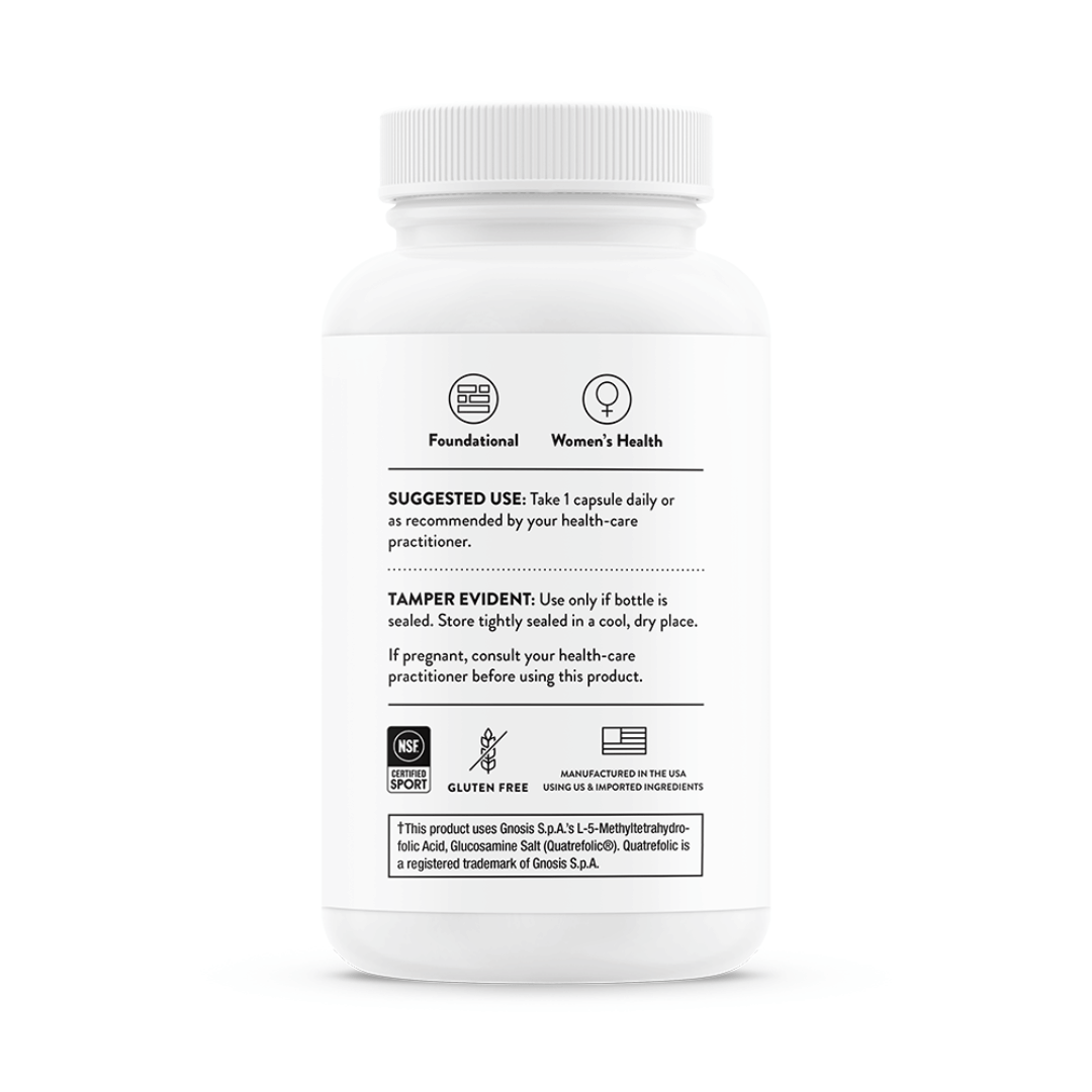 Thorne B-Complex #6 by Thorne, vitamin B complex capsules in supplement bottle with front label packaging.