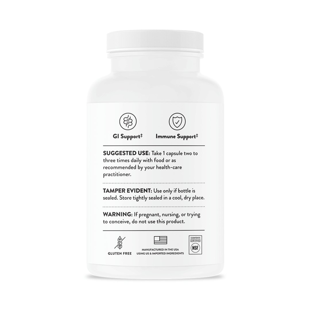 Thorne Berberine 200mg by Thorne, berberine capsules in premium supplement bottle with front label packaging.