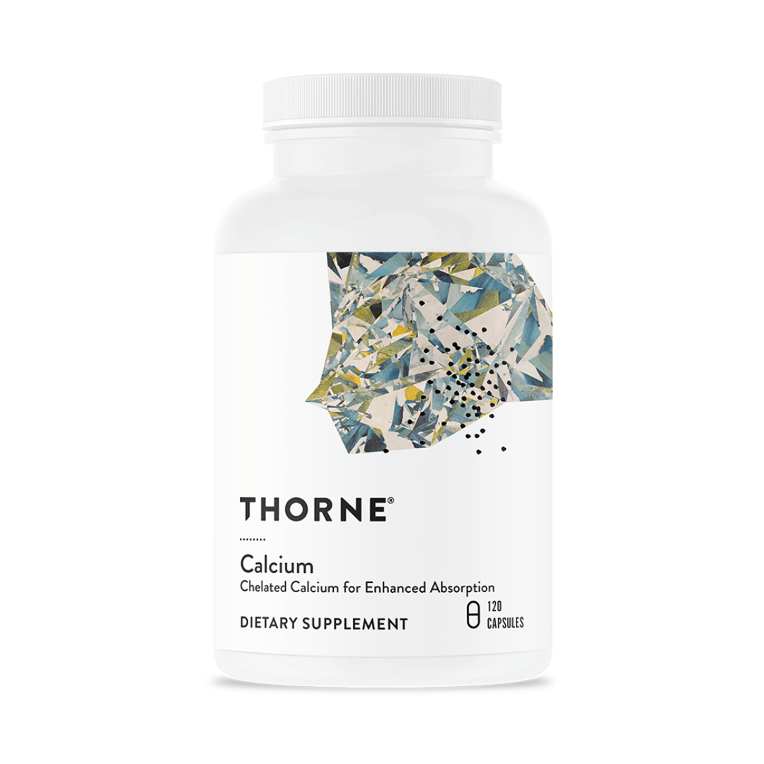 Thorne Calcium by Thorne, calcium supplement capsules in a premium bottle, 90 capsules