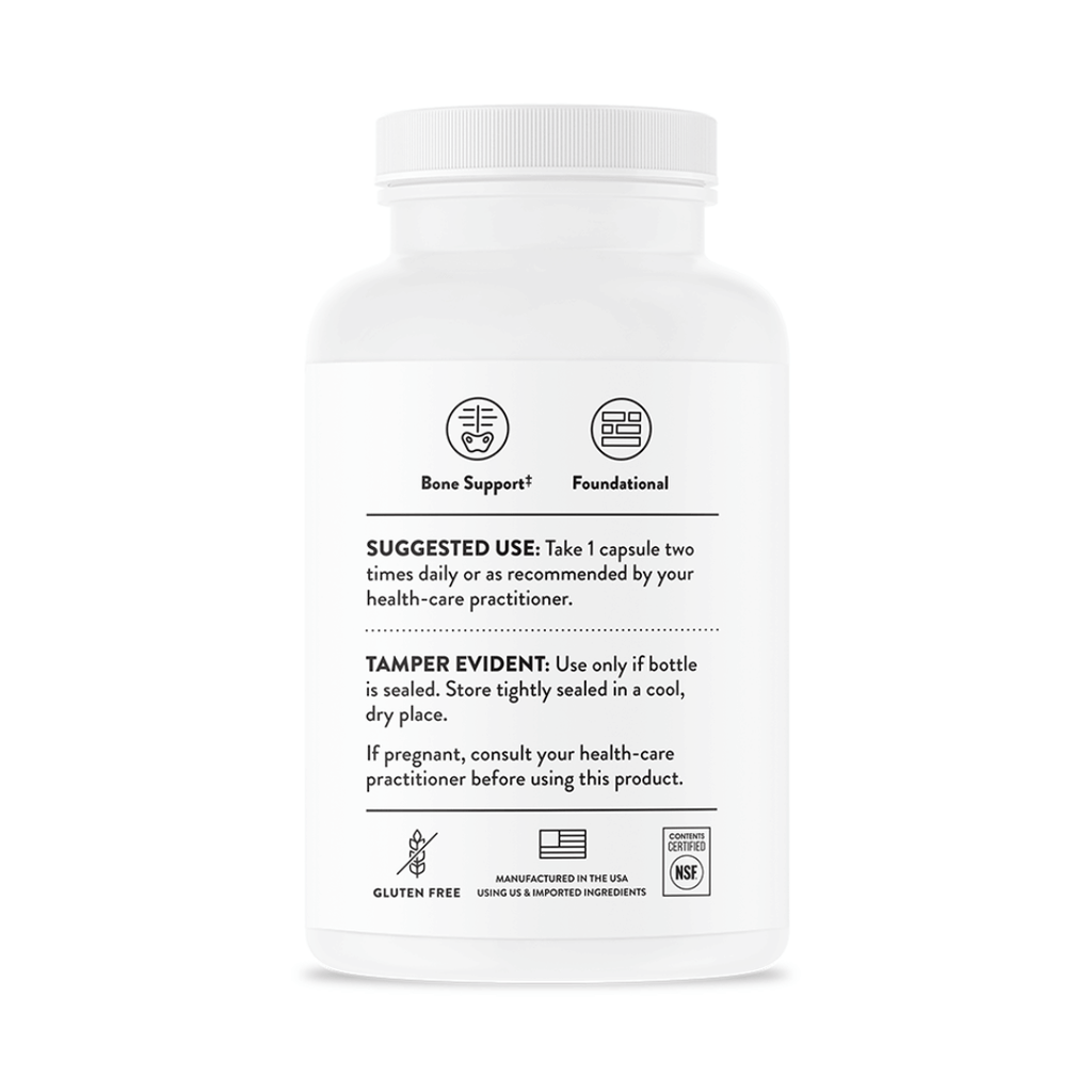 Thorne Calcium by Thorne, calcium supplement capsules in a premium bottle, 90 capsules
