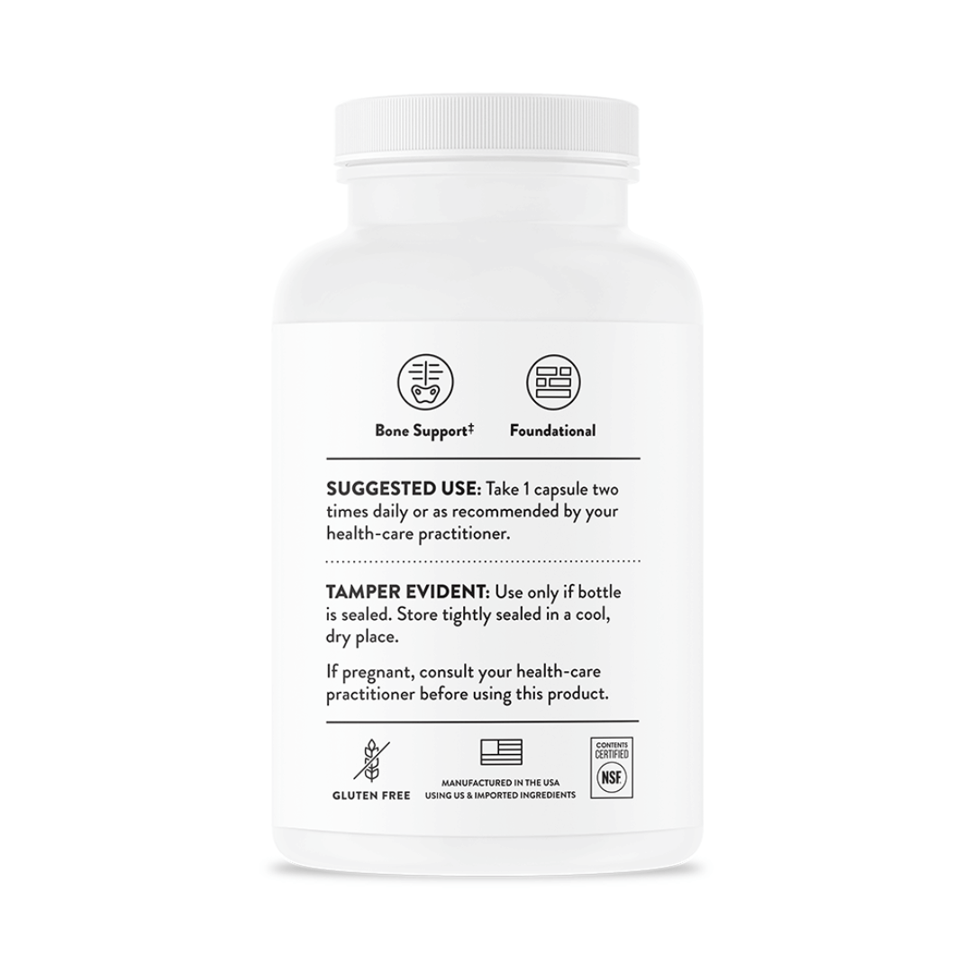 Thorne Calcium by Thorne, calcium supplement capsules in a premium bottle, 90 capsules