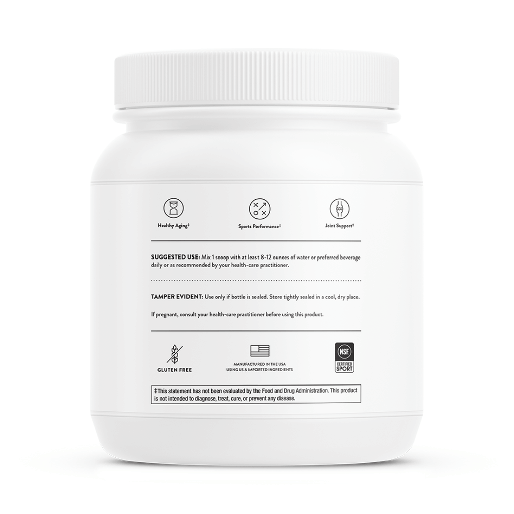 Thorne Collagen Fit by Thorne, collagen powder supplement in a premium tub, 450 g, unflavoured