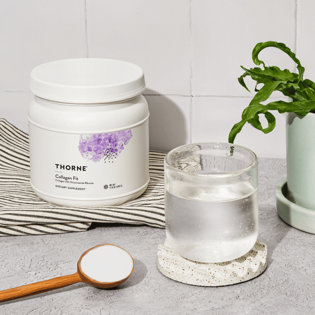 Thorne Collagen Fit by Thorne, collagen powder supplement in a premium tub, 450 g, unflavoured