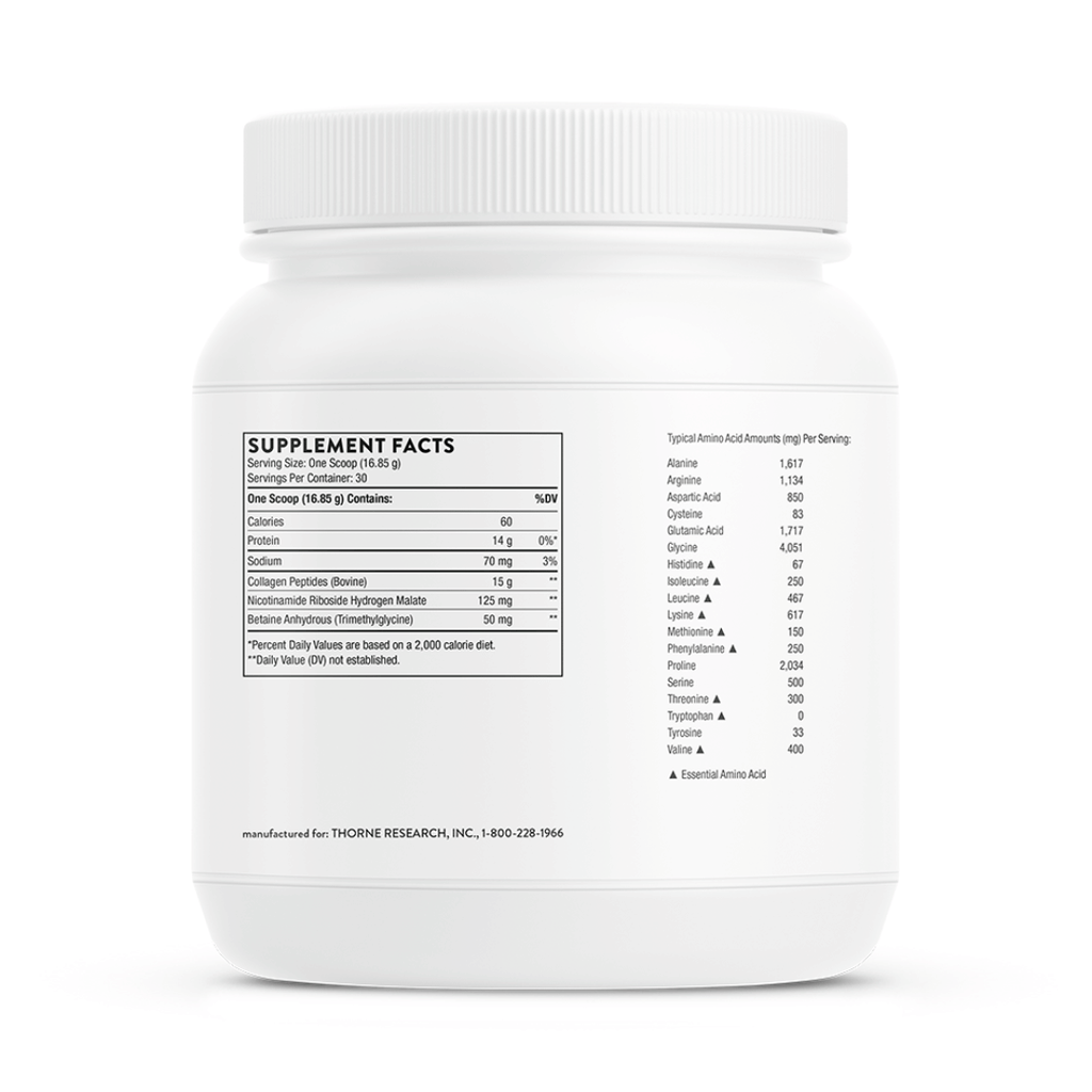 Thorne Collagen Fit by Thorne, collagen powder supplement in a premium tub, 450 g, unflavoured