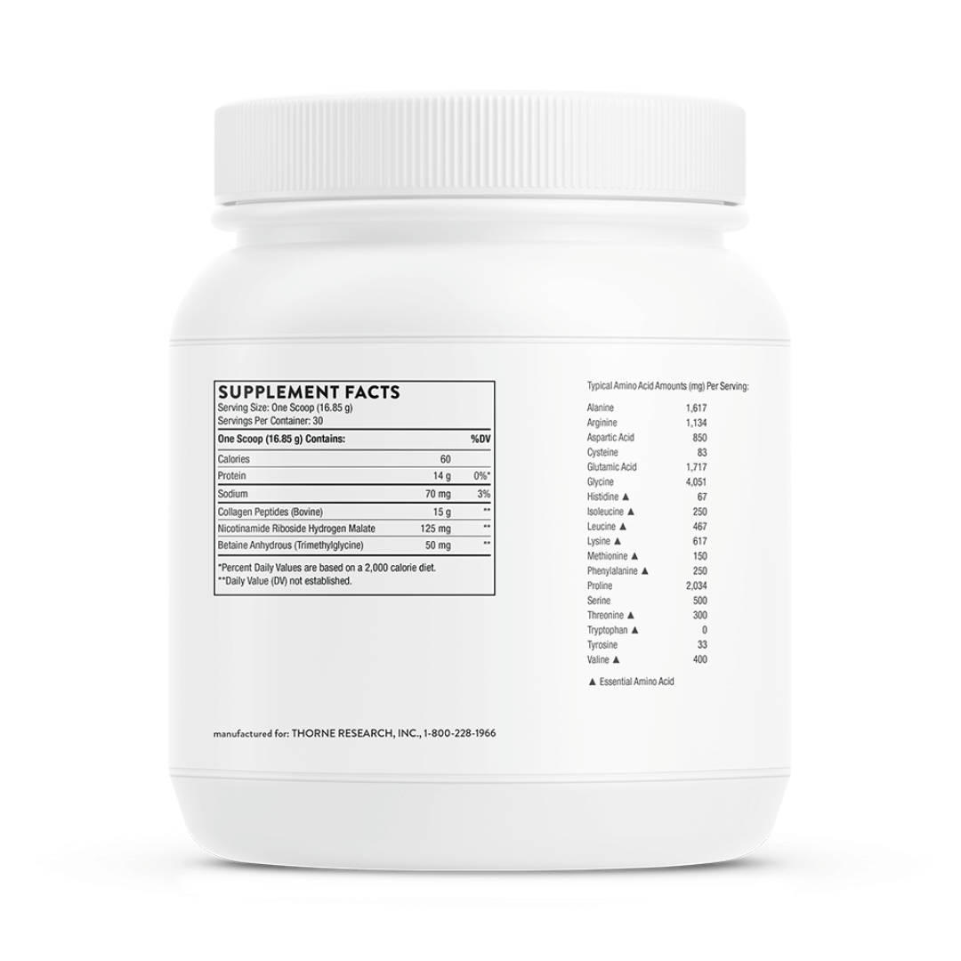 Thorne Collagen Fit by Thorne, collagen powder supplement in a premium tub, 450 g, unflavoured