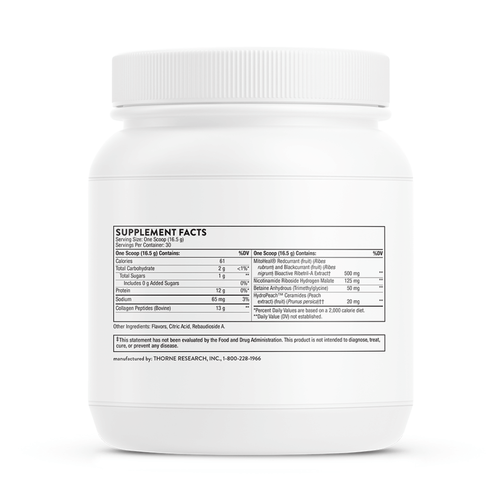 Thorne Collagen Plus by Thorne, collagen powder supplement in a premium tub, 30 servings, unflavoured