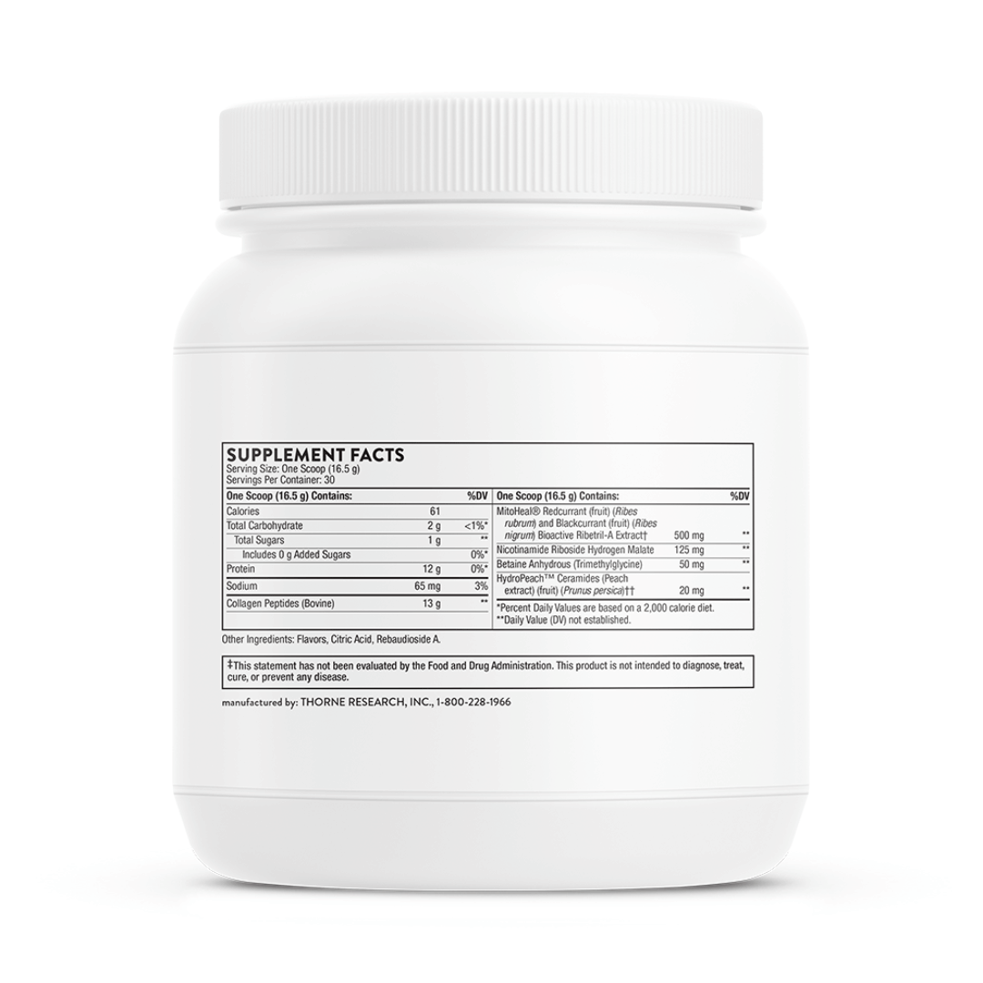 Thorne Collagen Plus by Thorne, collagen powder supplement in a premium tub, 30 servings, unflavoured