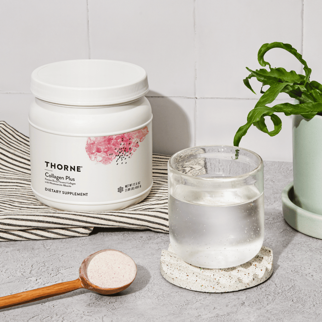 Thorne Collagen Plus by Thorne, collagen powder supplement in a premium tub, 30 servings, unflavoured