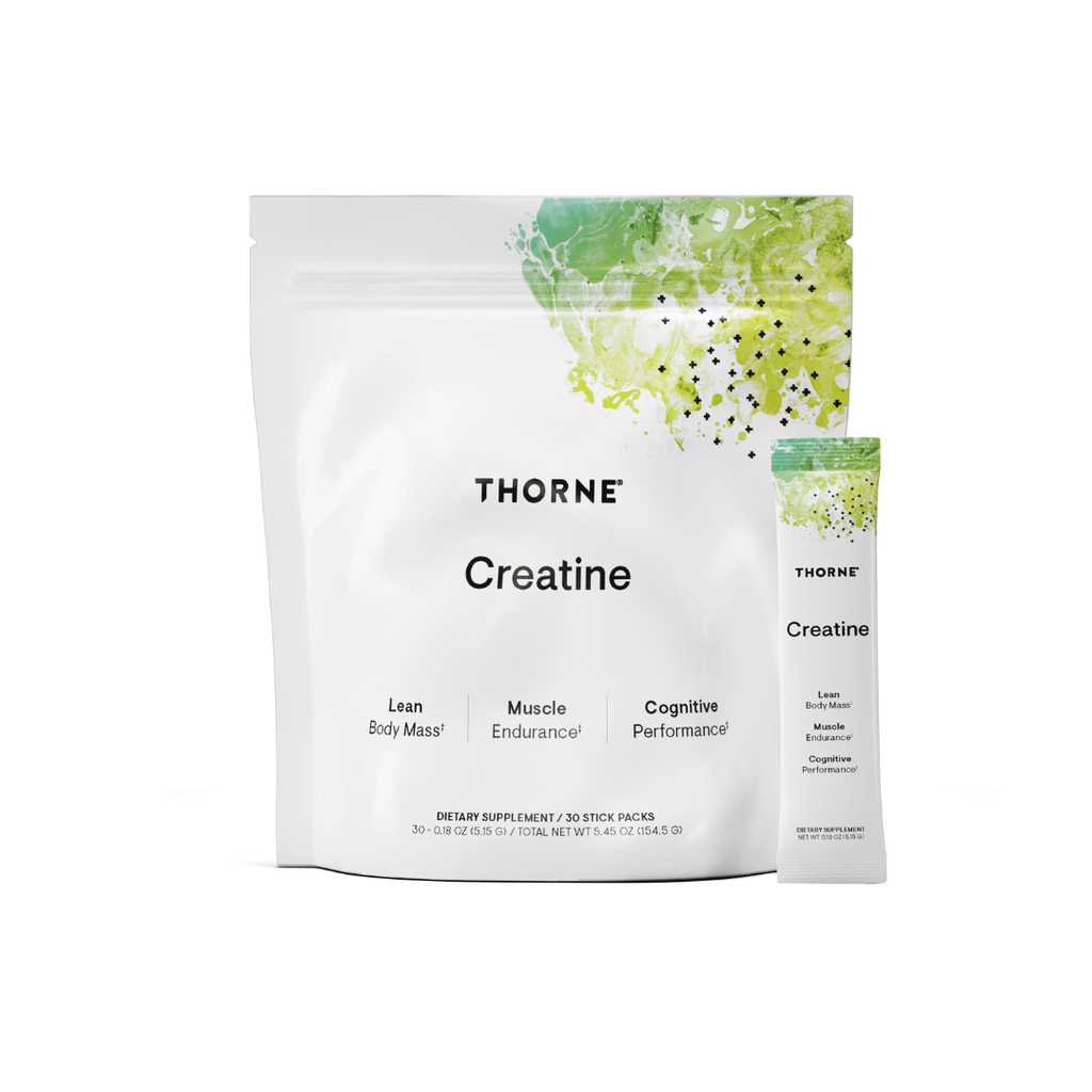 Thorne Creatine Travel Packs by Thorne, individual unflavoured creatine monohydrate powder sachets for sports nutrition.