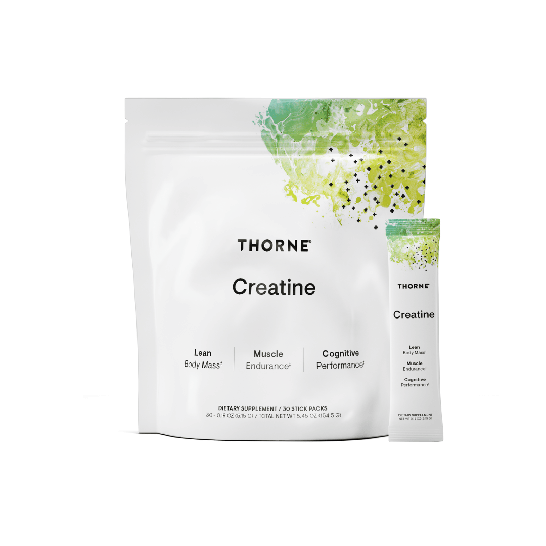 Thorne Creatine Travel Packs by Thorne, individual unflavoured creatine monohydrate powder sachets for sports nutrition.
