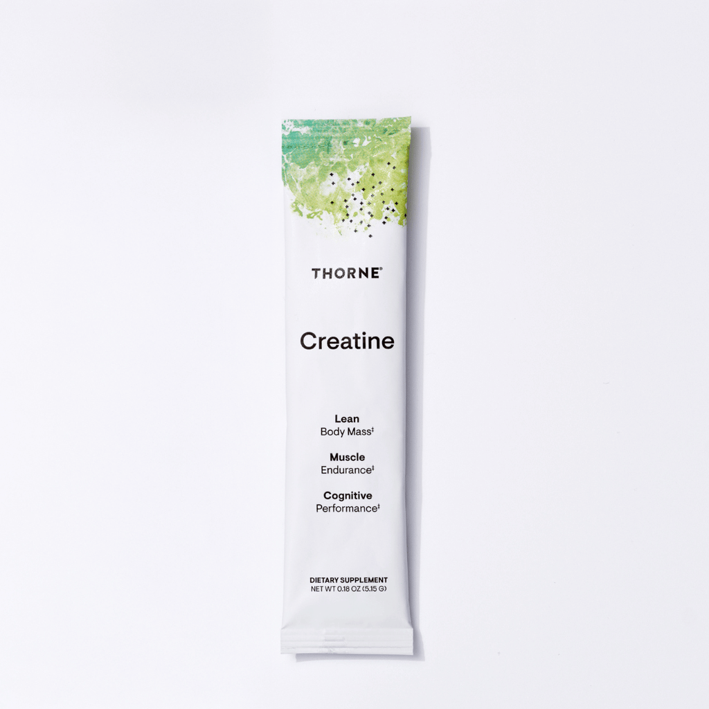 Thorne Creatine Travel Packs by Thorne, individual unflavoured creatine monohydrate powder sachets for sports nutrition.