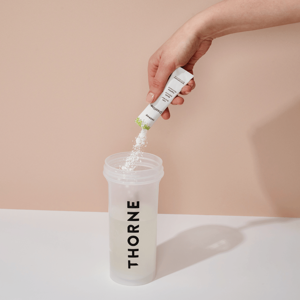 Thorne Creatine Travel Packs by Thorne, individual unflavoured creatine monohydrate powder sachets for sports nutrition.