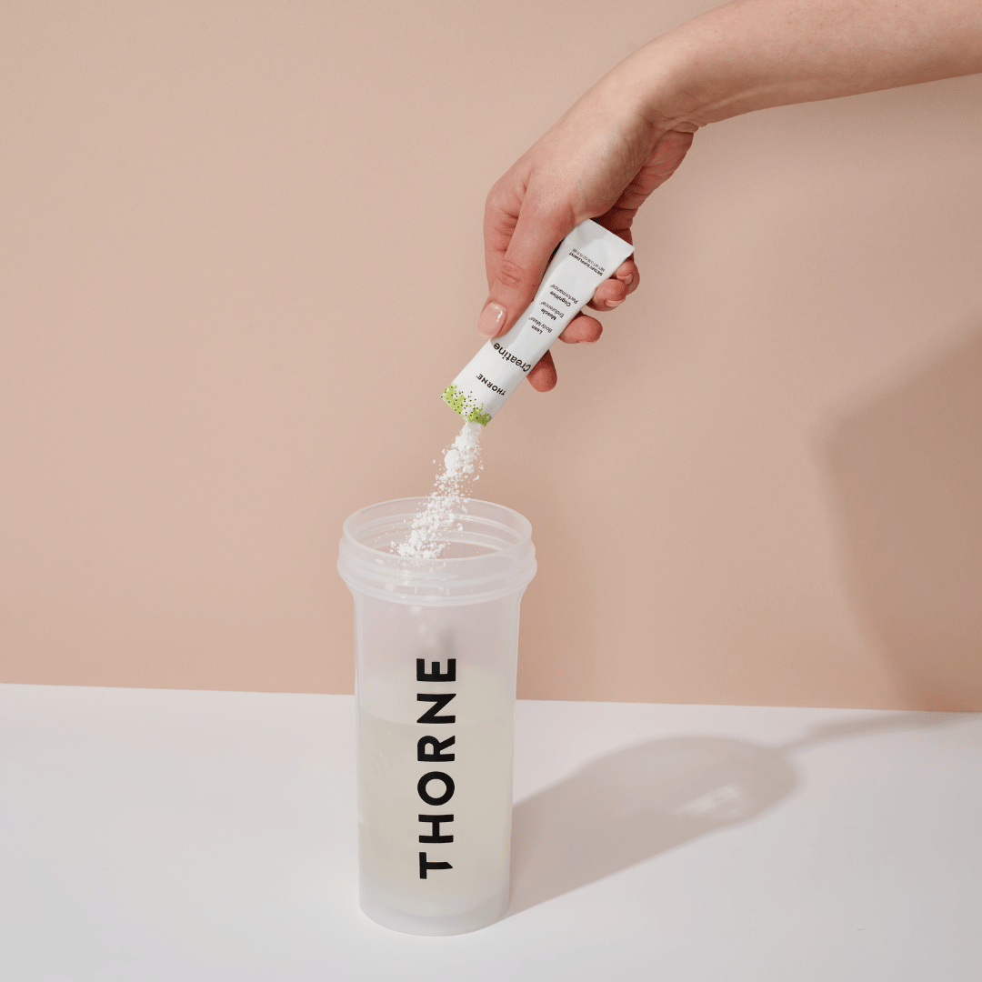 Thorne Creatine Travel Packs by Thorne, individual unflavoured creatine monohydrate powder sachets for sports nutrition.