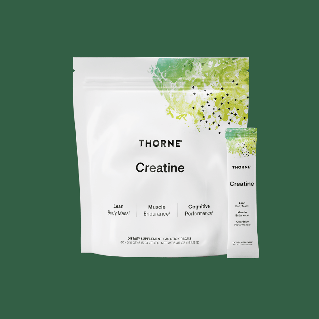 Thorne Creatine Travel Packs by Thorne, individual unflavoured creatine monohydrate powder sachets for sports nutrition.