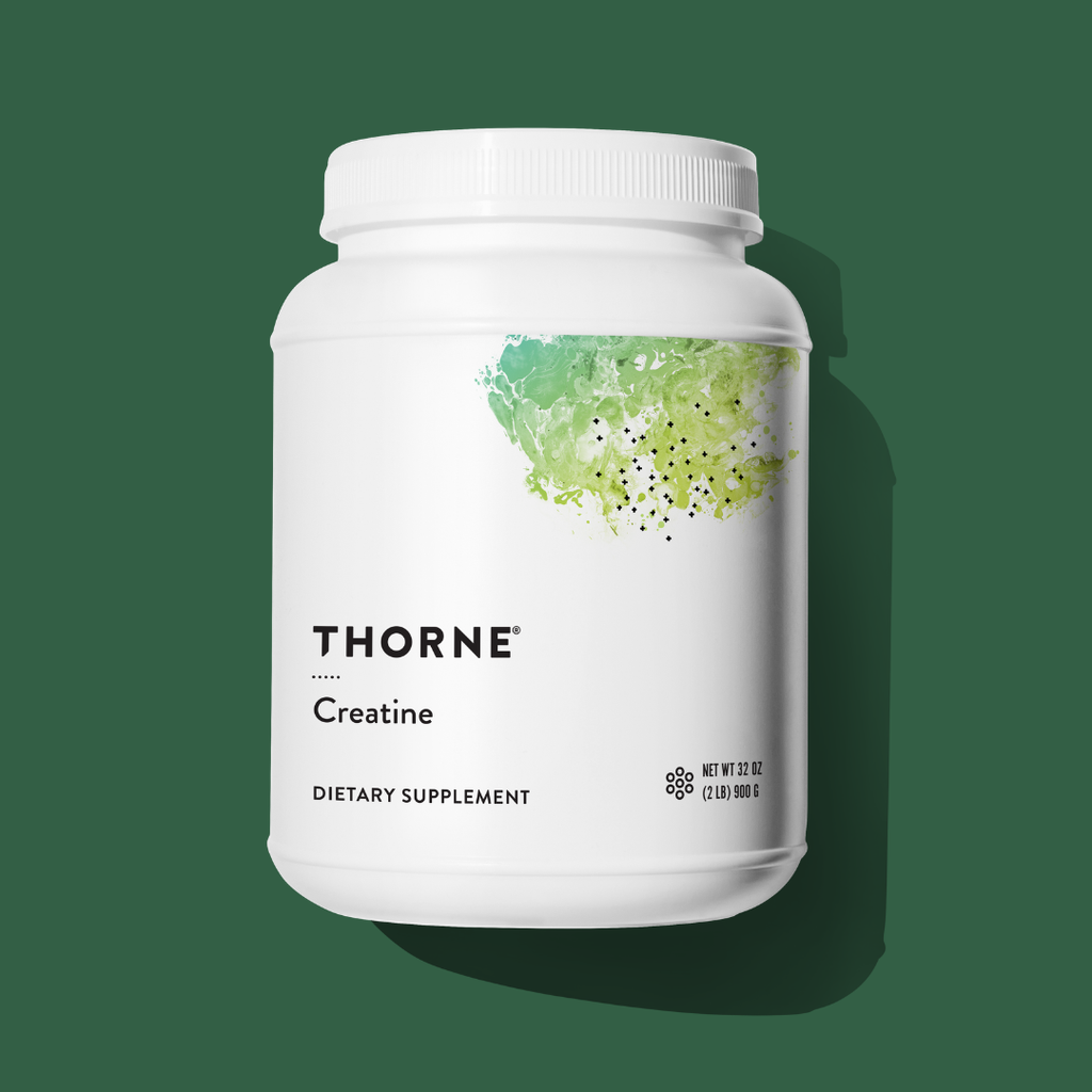 Thorne Creatine Monohydrate by Thorne unflavoured creatine powder tub for daily sports nutrition and performance support.