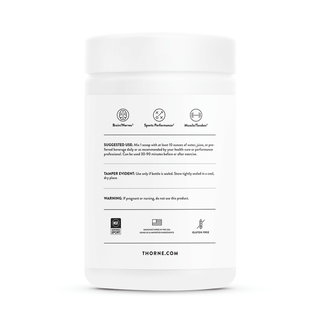 Thorne Creatine + BCAAs by Thorne, peach mango powder, 30 serving sports nutrition supplement with creatine and BCAAs