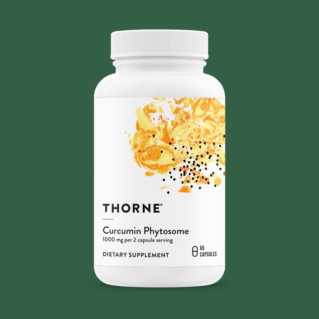 Thorne Curcumin Phytosome 1000mg by Thorne, 120 capsule curcumin phytosome supplement bottle with Meriva® formula