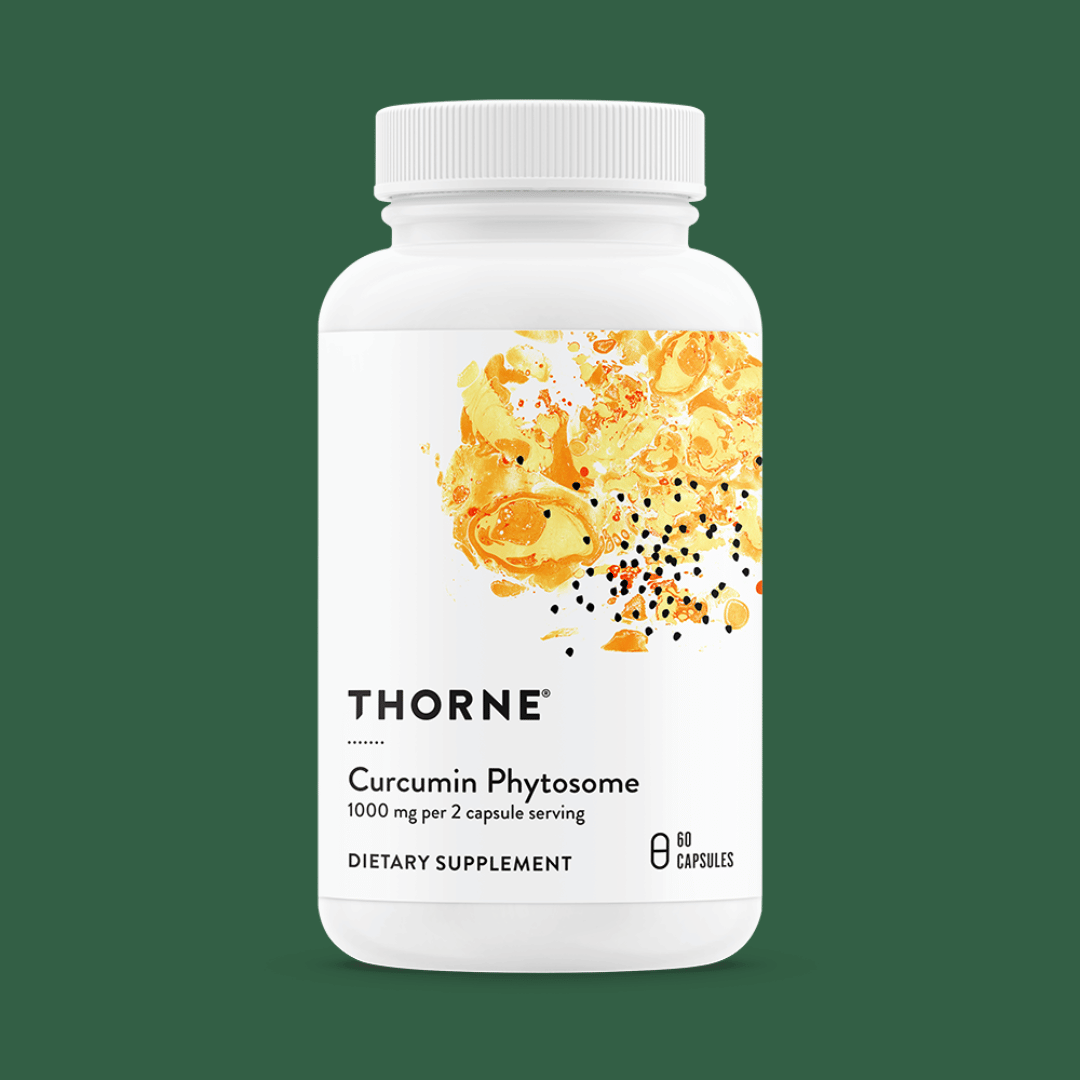Thorne Curcumin Phytosome 1000mg by Thorne, 120 capsule curcumin phytosome supplement bottle with Meriva® formula