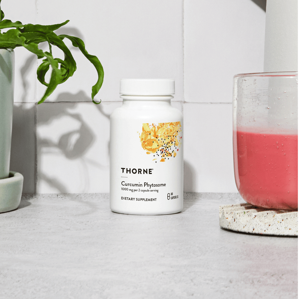Thorne Curcumin Phytosome 1000mg by Thorne, 120 capsule curcumin phytosome supplement bottle with Meriva® formula